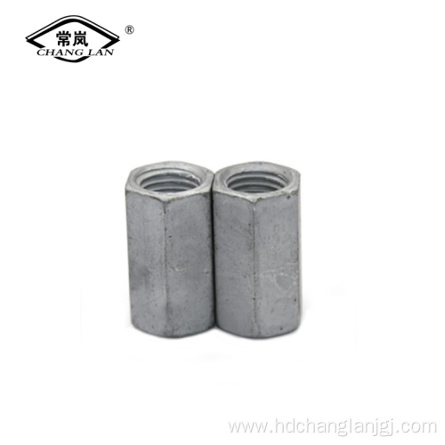 Hexagon long carton steel /brass joint connector nut